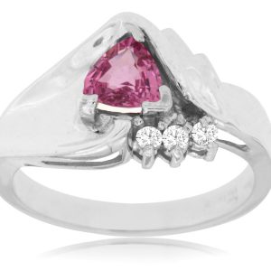 PINK SAPPHIRE & DIAMOND RING