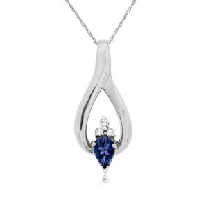 TANZANITE & DIAMOND PENDANT