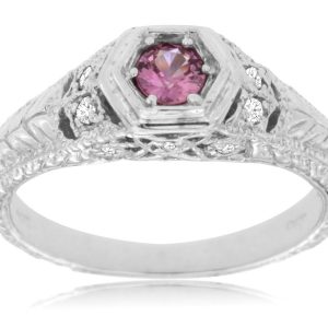 PINK SAPPHIRE & DIAMOND RING