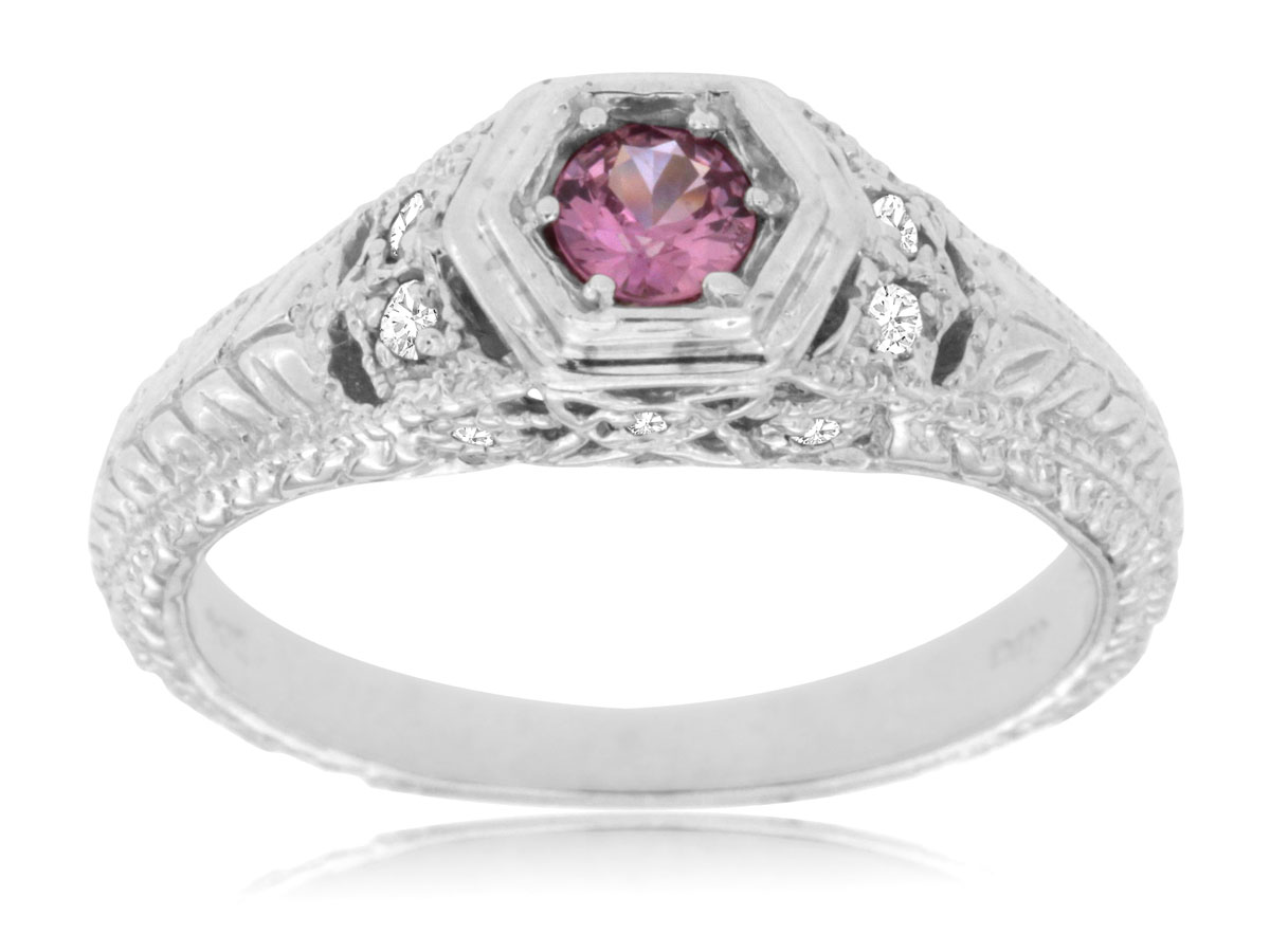 PINK SAPPHIRE & DIAMOND RING