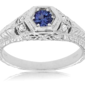 TANZANITE & DIAMOND RING