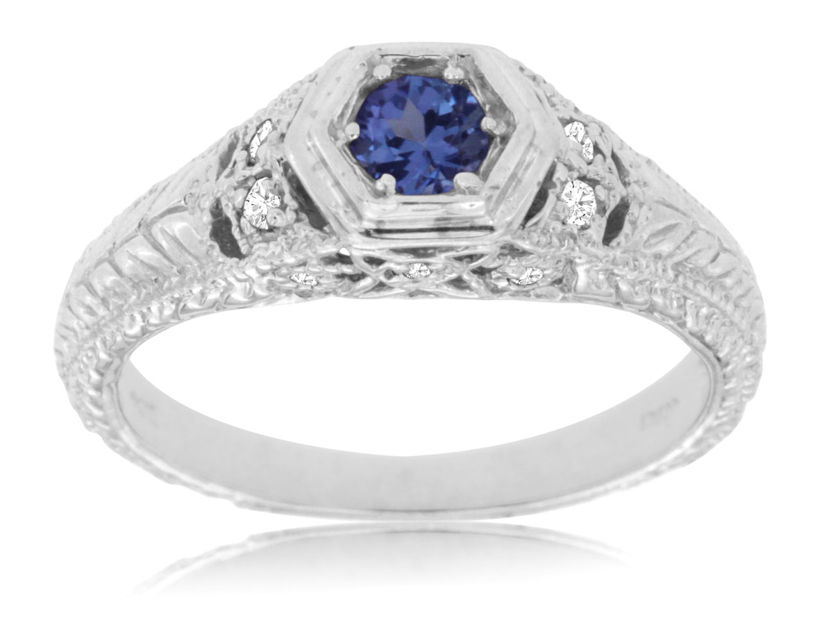 TANZANITE & DIAMOND RING