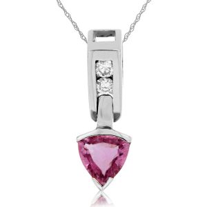 DIAMOND &PINK SAPPHIRE PENDANT
