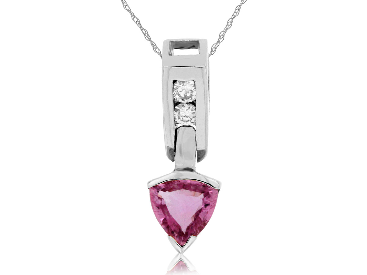 DIAMOND &PINK SAPPHIRE PENDANT
