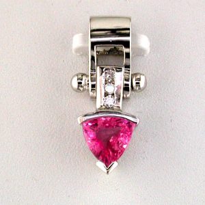 DIAMOND &PINK SAPPHIRE PENDANT