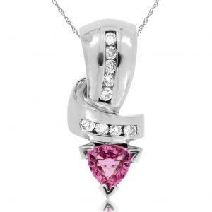 DIAMOND &PINK SAPPHIRE PENDANT
