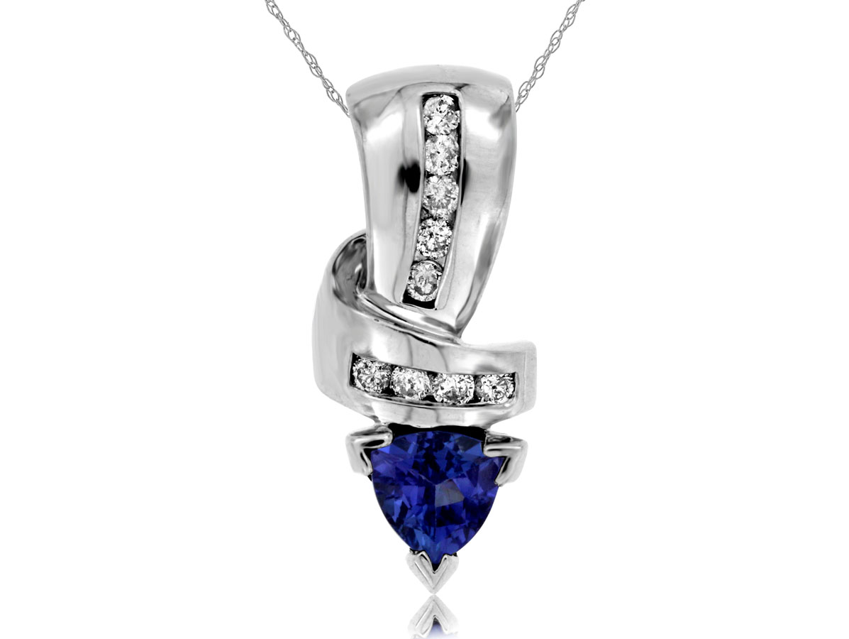 TANZANITE & DIAMOND PENDANT