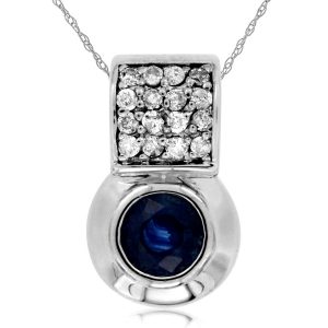 SAPPHIRE & DIAMOND PENDANT