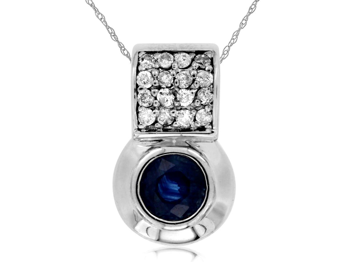 SAPPHIRE & DIAMOND PENDANT