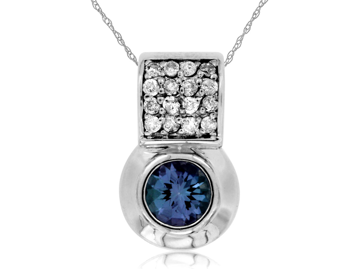 TANZANITE & DIAMOND PENDANT