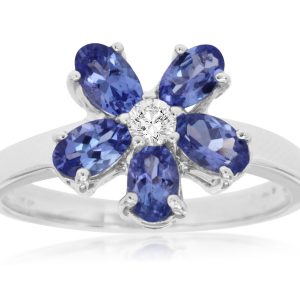 TANZANITE & DIAMOND RING