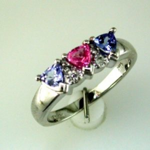 TANZANITE & PINK SAPPHIRE RING