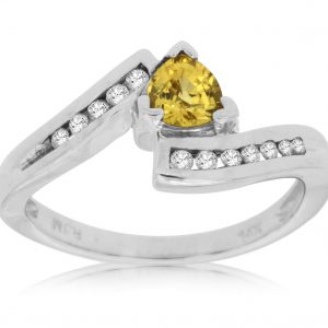 YELLOW SAPPHIRE & DIAMOND RING