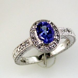 TANZANITE & DIAMOND RING