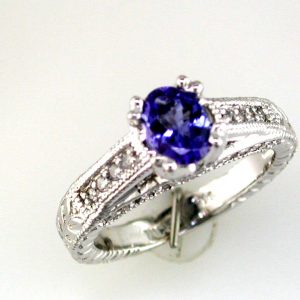 TANZANITE & DIAMOND RING