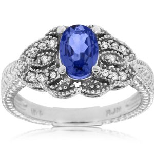 TANZANITE & DIAMOND RING
