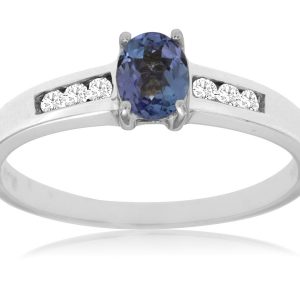 TANZANITE & DIAMOND RING