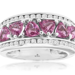 PINK SAPPHIRE & DIAMOND RING