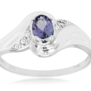 TANZANITE & DIAMOND RING