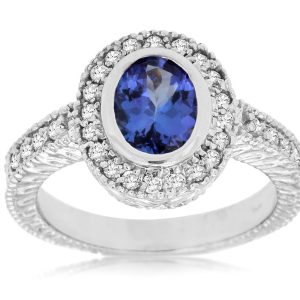 TANZANITE & DIAMOND RING