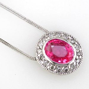 DIAMOND &PINKSAPPHIRE PENDANT