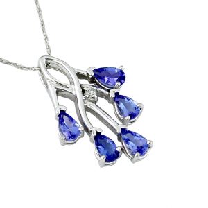 TANZANITE & DIAMOND PENDANT
