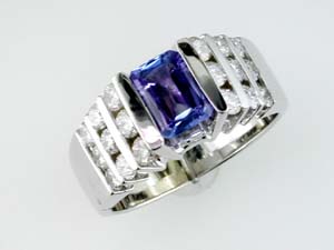TANZANITE & DIAMOND RING