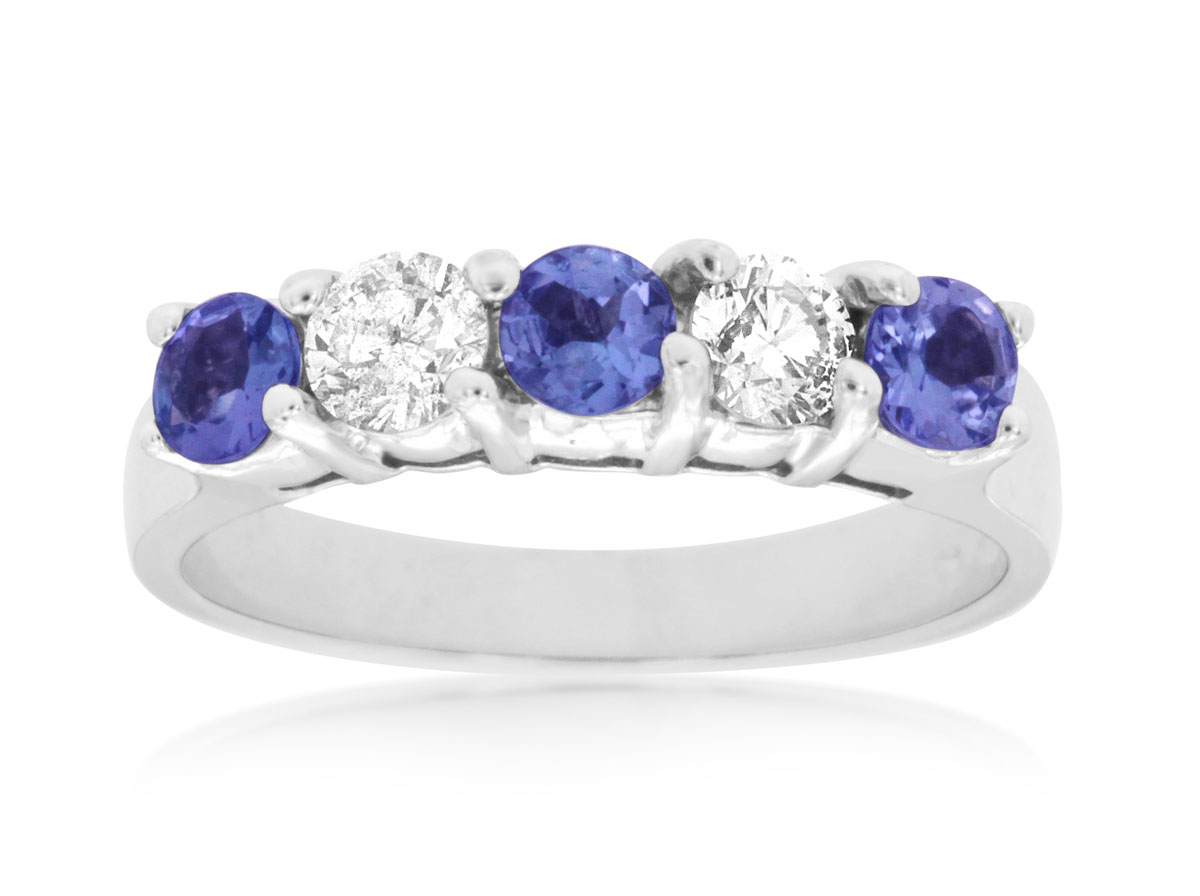 TANZANITE & DIAMOND BAND