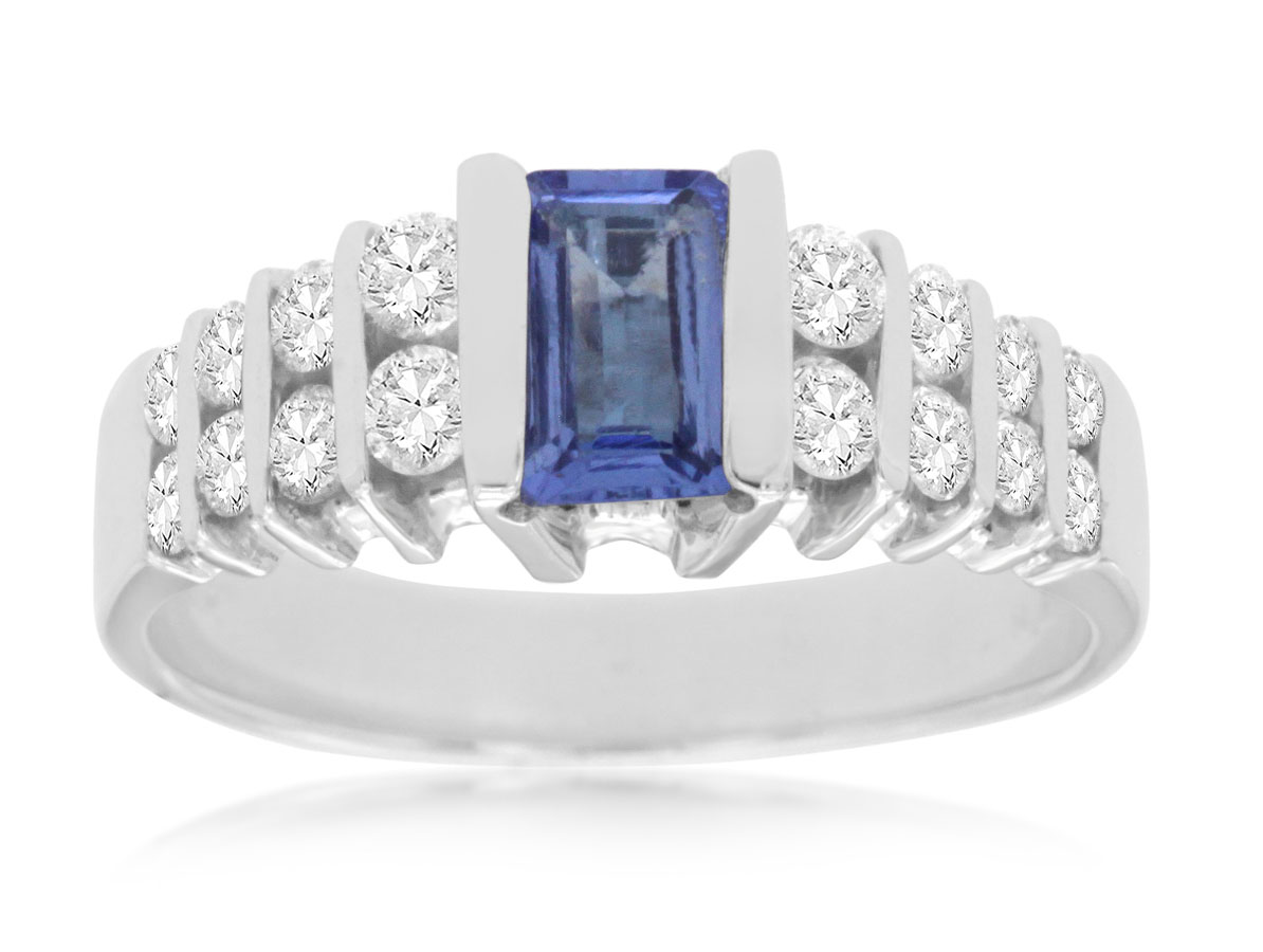 TANZANITE & DIAMOND RING