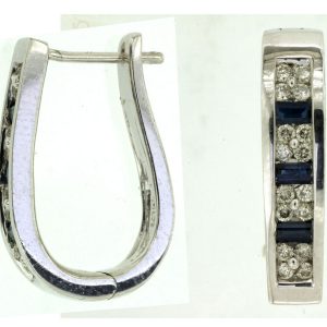 SAPPHIRE & DIAMOND EARRING
