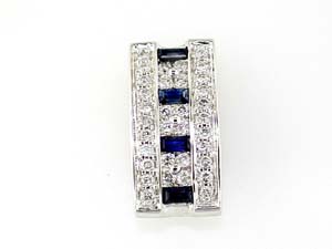 SAPPHIRE & DIAMOND PENDANT