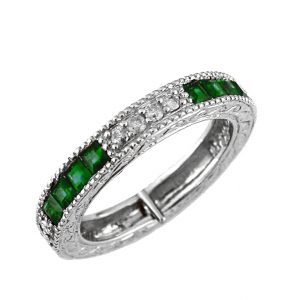 EMERALD & DIAMOND BAND