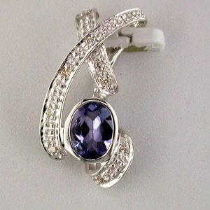 TANZANITE & DIAMOND PENDANT