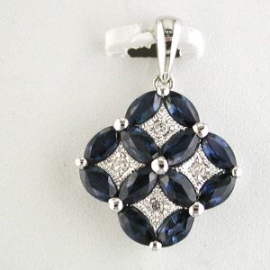 SAPPHIRE & DIAMOND PENDANT