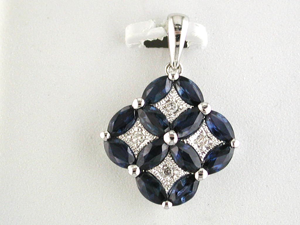 SAPPHIRE & DIAMOND PENDANT