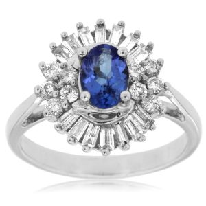 TANZANITE & DIAMOND RING