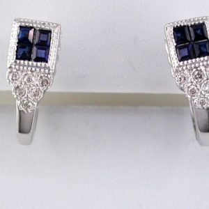 SAPPHIRE & DIAMOND EARRING