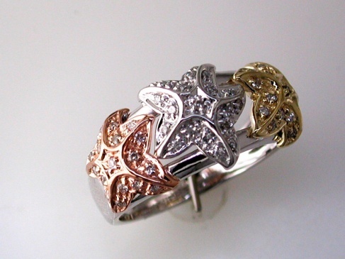 DIAMOND & MULTICOLOR RING