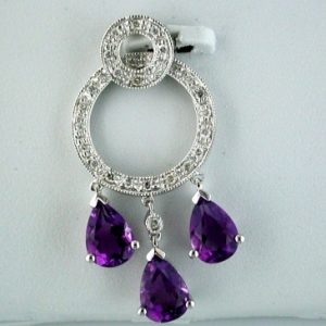 AMETHYST & DIAMOND PENDANT