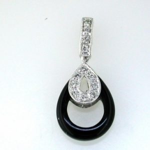 ONYX & DIAMOND PENDANT