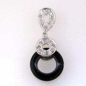 ONYX & DIAMOND PENDANT