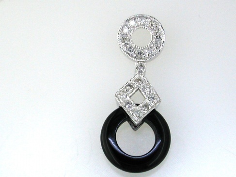 ONYX & DIAMOND PENDANT