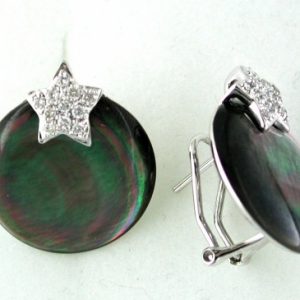 MOP & DIAMOND EARRING