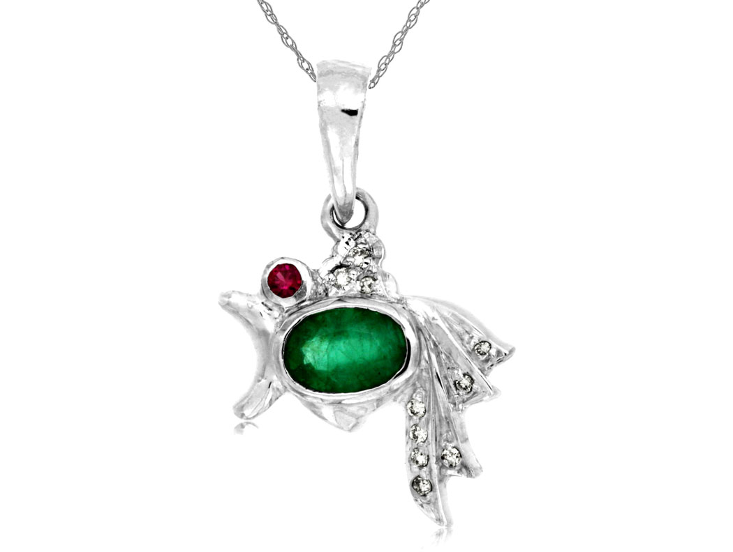 EMERALD & DIAMOND PENDANT