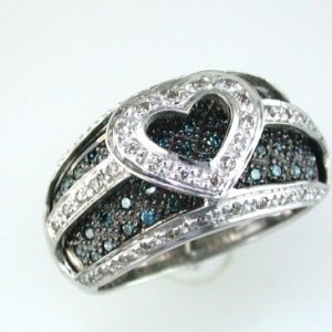 BLUE DIAMOND & DIAMOND RING