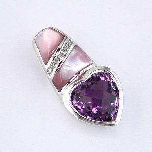 AMETHYST & DIAMOND PENDANT