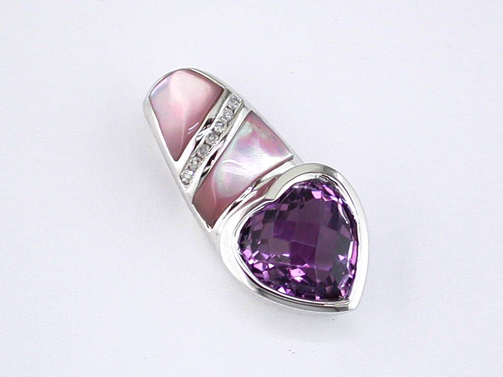 AMETHYST & DIAMOND PENDANT