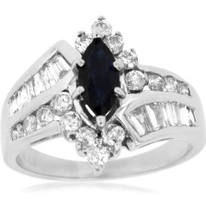 SAPPHIRE & DIAMOND RING