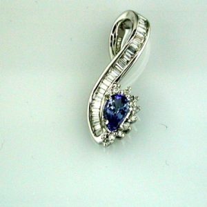 TANZANITE & DIAMOND PENDANT