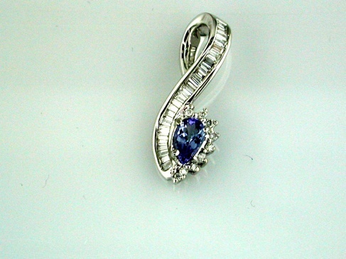 TANZANITE & DIAMOND PENDANT